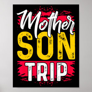 Moeder Son Trip Shirt Zomer Familie Vakantie Trip Poster