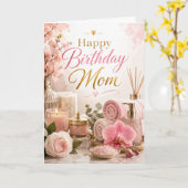 Moeder Spa Verjaardag Kaart (Gele Bloem)