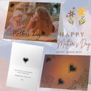 Moeder speelt met een kind Fotokaart Feestdagen Kaart