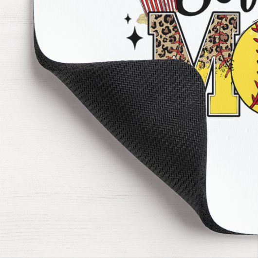 Moeder Spel Dag Vibes Moederdag Vrouwen Softbal Ma Muismat (Hoek)