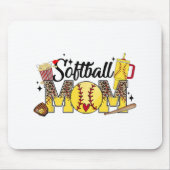 Moeder Spel Dag Vibes Moederdag Vrouwen Softbal Ma Muismat (Voorkant)