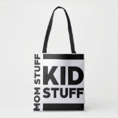 "Moeder Spullen | Kinder Spullen" Grappige Minimal Tote Bag (Voorkant)