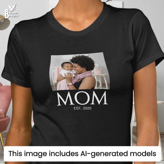 Moeder Stelde Deksels Foto T-shirt