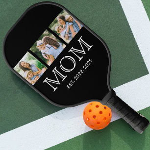 Moeder Stelde Elegante 3 Foto Zwart Pickleball Paddle