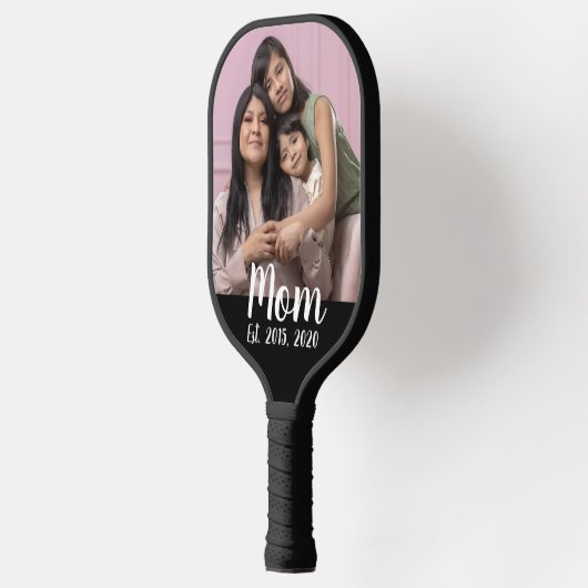 Moeder Stelde Leuk Script Foto Op Pickleball Paddle (Links)