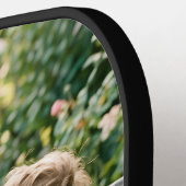 Moeder Stelde Leuk Script Foto op Pickleball Paddle (Links Detail)