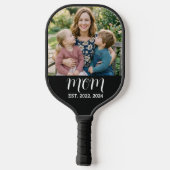 Moeder Stelde Leuk Script Foto op Pickleball Paddle (Achterkant)