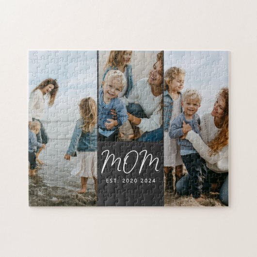 Moeder Stelde Modern Schrift 3 Foto Legpuzzel (Horizontaal)