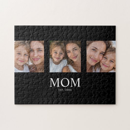 Moeder Stelde Modern Schrift 3 Foto Legpuzzel (Horizontaal)