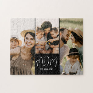 Moeder Stelde Modern Schrift 3 Foto Legpuzzel