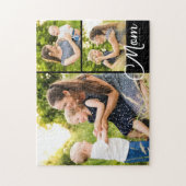 Moeder Stelde Modern Schrift 3 Foto Op  Legpuzzel (Verticaal)
