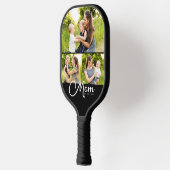 Moeder Stelde Modern Schrift 3 Foto op Pickleball Paddle (Links)