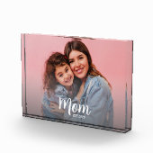 Moeder Stelde Modern Schrift Foto Op (Rechts)