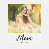 Moeder Stelde Modern Schrift Foto Op Fleece Deken (Voorkant)