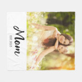 Moeder Stelde Modern Schrift Foto Op Fleece Deken (Voorkant (Horizontaal))