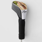 Moeder Stelde Modern Schrift Foto Op Golfheadcover (Schuin)