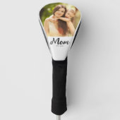Moeder Stelde Modern Schrift Foto Op Golfheadcover (Voorkant)