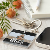 Moeder Stelde Modern Schrift Foto Op Sleutelhanger (Voorkant Rechts)