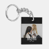 Moeder Stelde Modern Schrift Foto Op Sleutelhanger (Voorkant Links)