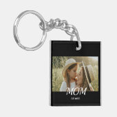 Moeder Stelde Modern Schrift Foto Op Sleutelhanger (Voorkant Links)