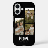 Moeder Stelde Modern Schrift Zwart 3 Foto Case-Mate iPhone Case (Achterkant)