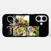 Moeder Stelde Modern Schrift Zwart 3 Foto Case-Mate iPhone Case (Achterkant (horizontaal))