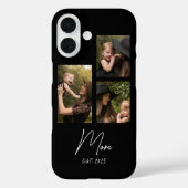 Moeder Stelde Modern Schrift Zwart 3 Foto Case-Mate iPhone Case (Achterkant)
