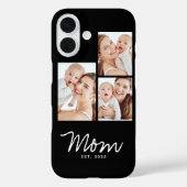 Moeder Stelde Modern Schrift Zwart 3 Foto Case-Mate iPhone Case (Achterkant)