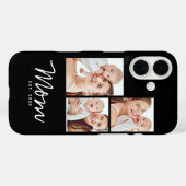 Moeder Stelde Modern Schrift Zwart 3 Foto Case-Mate iPhone Case (Achterkant (horizontaal))
