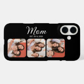 Moeder Stelde Modern Schrift Zwart 3 Foto Case-Mate iPhone Case (Achterkant (horizontaal))