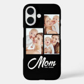 Moeder Stelde Modern Schrift Zwart 3 Foto Case-Mate iPhone Case (Achterkant)