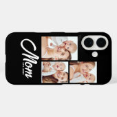 Moeder Stelde Modern Schrift Zwart 3 Foto Case-Mate iPhone Case (Achterkant (horizontaal))