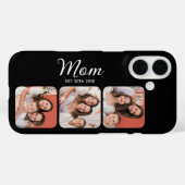 Moeder Stelde Modern Schrift Zwart 3 Foto Case-Mate iPhone Case (Achterkant (horizontaal))