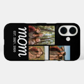 Moeder Stelde Modern Schrift Zwart 3 Foto Case-Mate iPhone Case (Achterkant (horizontaal))