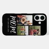 Moeder Stelde Modern Schrift Zwart 3 Foto Case-Mate iPhone Case (Achterkant (horizontaal))