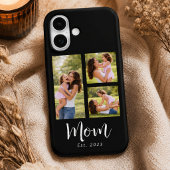 Moeder Stelde Modern Schrift Zwart 3 Foto Case-Mate iPhone Case