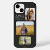 Moeder Stelde Modern Schrift Zwart 3 Foto Case-Mate iPhone Case (Achterkant)