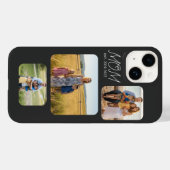 Moeder Stelde Modern Schrift Zwart 3 Foto Case-Mate iPhone Case (Achterkant (horizontaal))