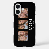 Moeder Stelde Modern Schrift Zwart 3 Foto Case-Mate iPhone Case (Achterkant)