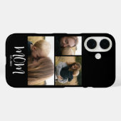 Moeder Stelde Modern Schrift Zwart 3 Foto Case-Mate iPhone Case (Achterkant (horizontaal))
