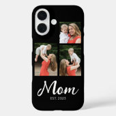 Moeder Stelde Modern Schrift Zwart 3 Foto Case-Mate iPhone Case (Achterkant)