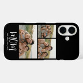Moeder Stelde Modern Schrift Zwart 3 Foto Case-Mate iPhone Case (Achterkant (horizontaal))