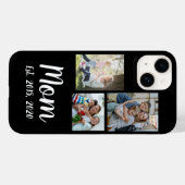 Moeder Stelde Modern Schrift Zwart 3 Foto Case-Mate iPhone Case (Achterkant (horizontaal))