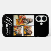 Moeder Stelde Modern Schrift Zwart 3 Foto Case-Mate iPhone Case (Achterkant (horizontaal))