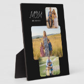 Moeder Stelde Modern Schrift Zwart 3 Foto Fotoplaat (Zijkant)