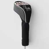 Moeder Stelde Modern Schrift Zwart 3 Foto Golfheadcover (Schuin)