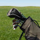 Moeder Stelde Modern Schrift Zwart 3 Foto Golfheadcover (Insitu)