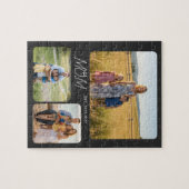 Moeder Stelde Modern Schrift Zwart 3 Foto Legpuzzel (Horizontaal)