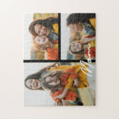Moeder Stelde Modern Schrift Zwart 3 Foto Legpuzzel (Verticaal)