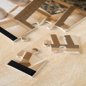 Moeder Stelde Modern Schrift Zwart 3 Foto Legpuzzel (Zijkant)